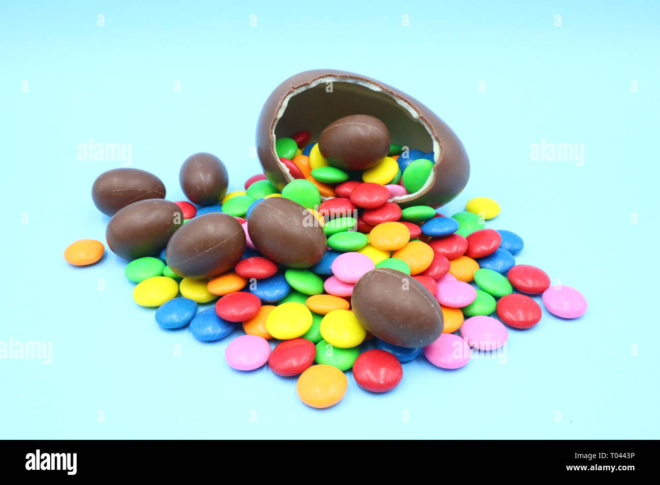 Pasqua composizione di cioccolato Foto Stock