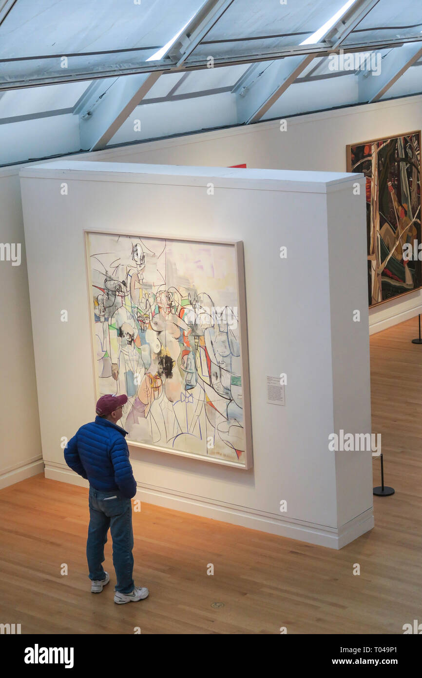Galleria di arte moderna in Levine corte, il Metropolitan Museum of Art di New York Foto Stock