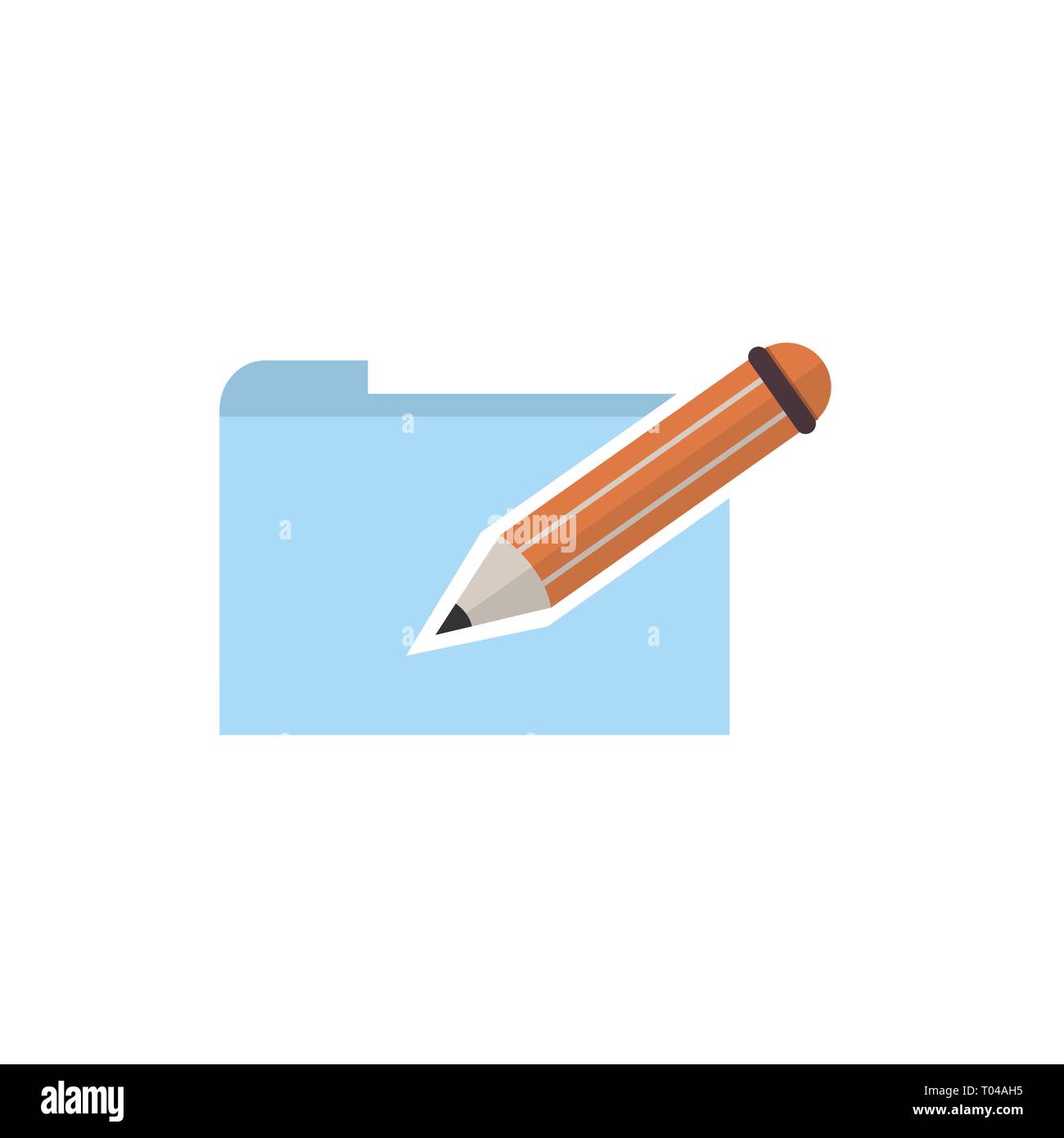 Piano di scrittura della cartella Vettore icona Illustrazione Vettoriale