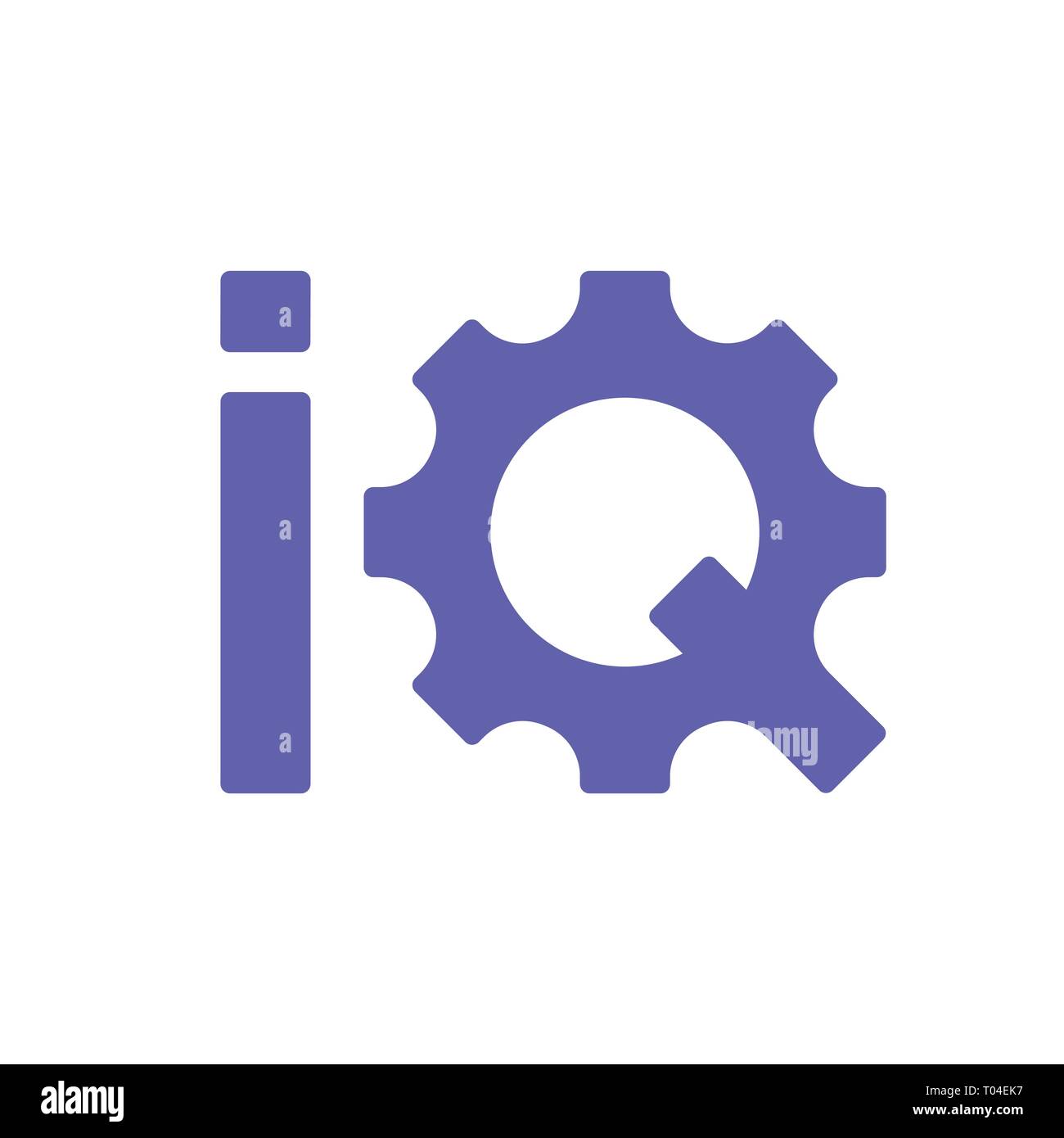 Lettera iniziale IQ minuscolo Logo design colorato, moderno e semplice Logo Design. EPS 10 Illustrazione Vettoriale
