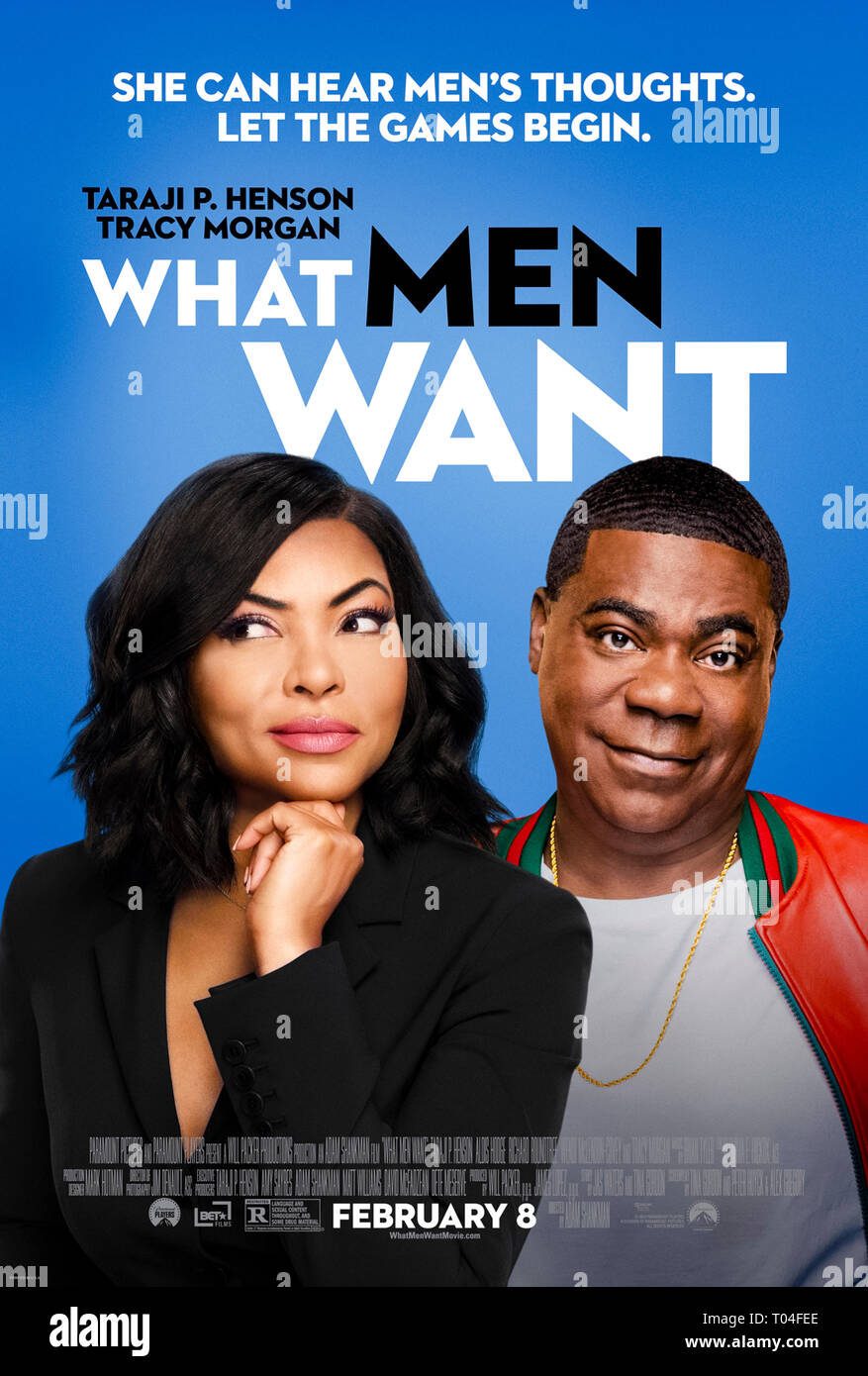 Che cosa vogliono gli uomini (2019) diretto da Adam Shankman e interpretato da Taraji P. Henson, Kristen Ledlow e Josh Brener. Una donna sente uomini più interna di pensieri. Foto Stock