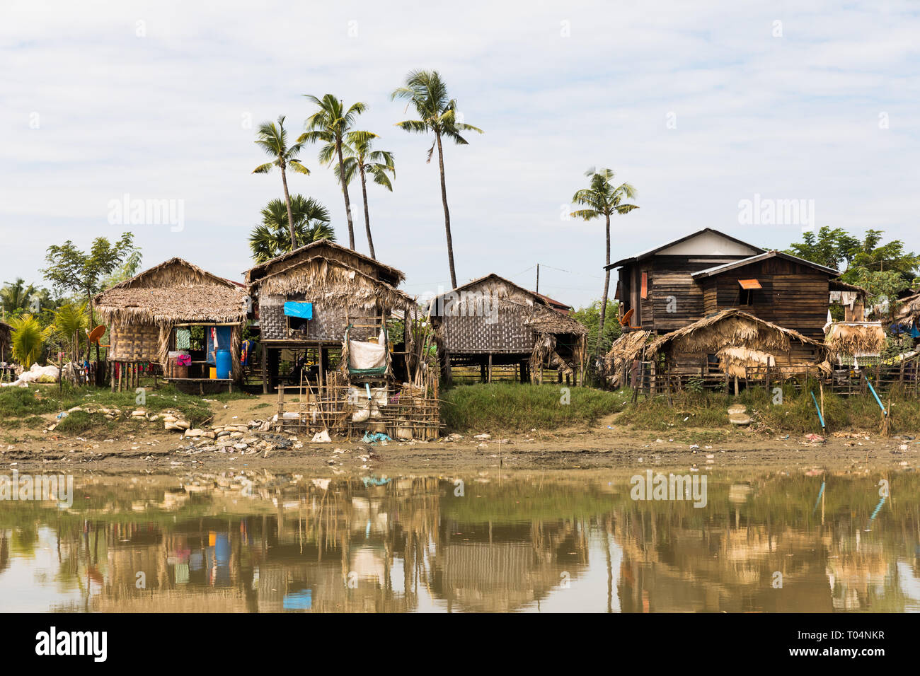 Villaggio rurale di vita in una piccola cittadina in Myanmar (Birmania) Foto Stock