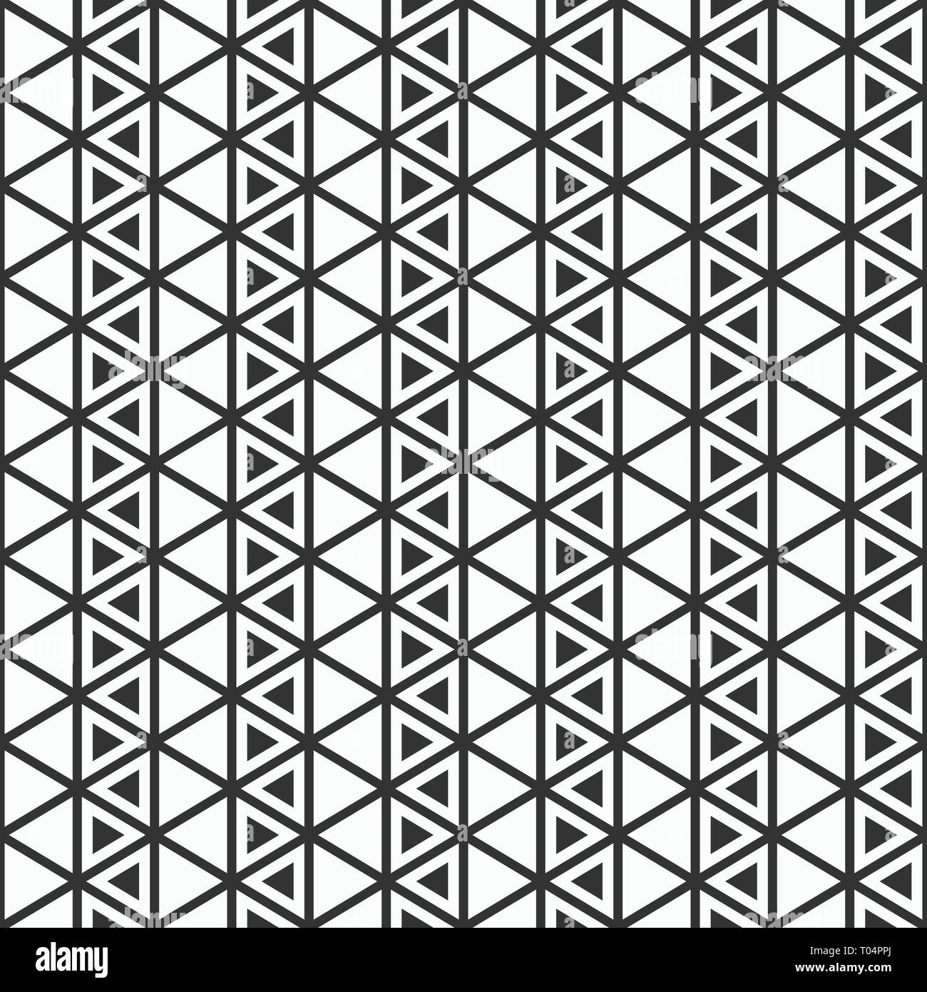 Vector pattern senza giunture di triangoli. Moderna ed elegante struttura. Ripetendo il triangolo geometrico di piastrelle. Regolare strisce verticali. Illustrazione Vettoriale
