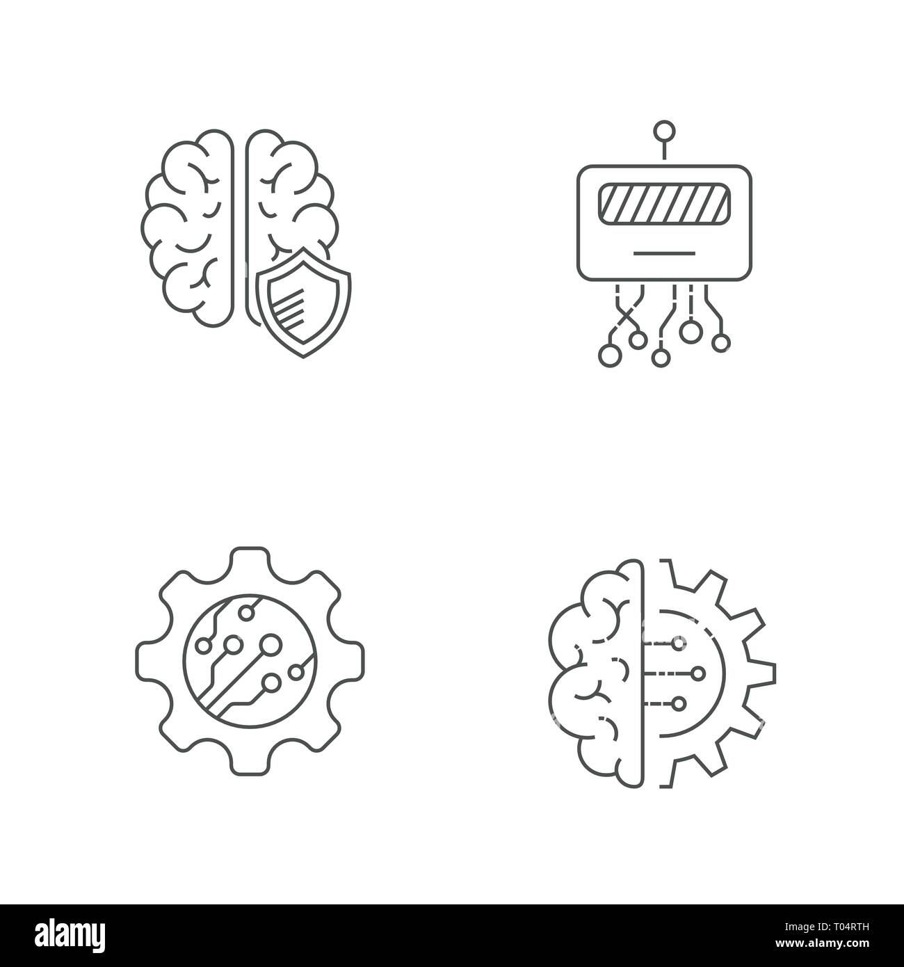 Alta tecnologia del computer. Hi-tech, AI, Iot, Indystry 4.0. Corsa modificabile. EPS 10 Illustrazione Vettoriale