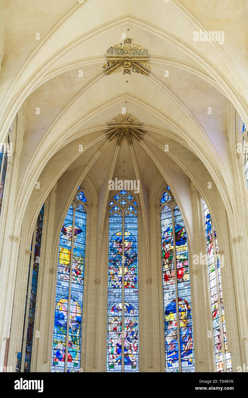Francia, Parigi. Val de Marne. Vincennes. Chateau de Vincennes. Sainte Chapelle Foto Stock