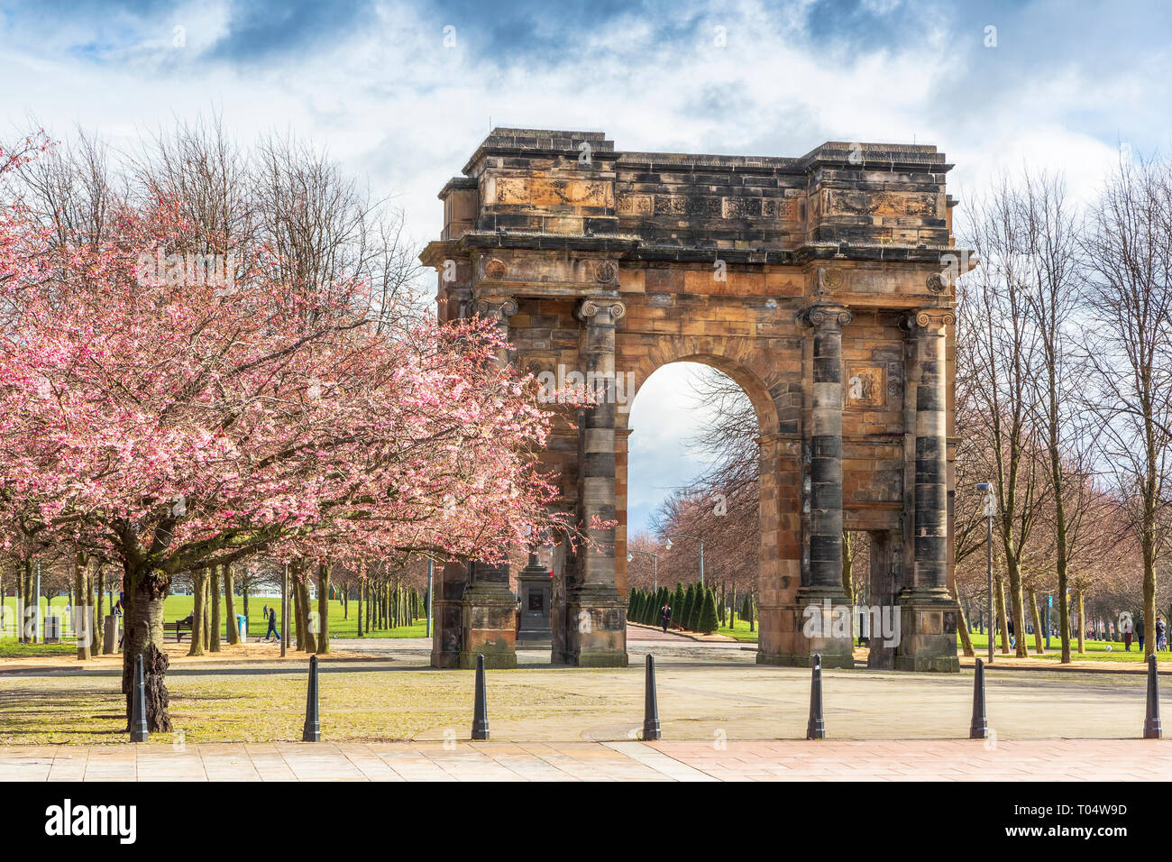 McLennan Arch, verde di Glasgow, Glasgow, Scotland, Regno Unito. L'arco era originariamente parte della facciata del gruppo camere costruite in Ingram Street nel 1792. Ho Foto Stock