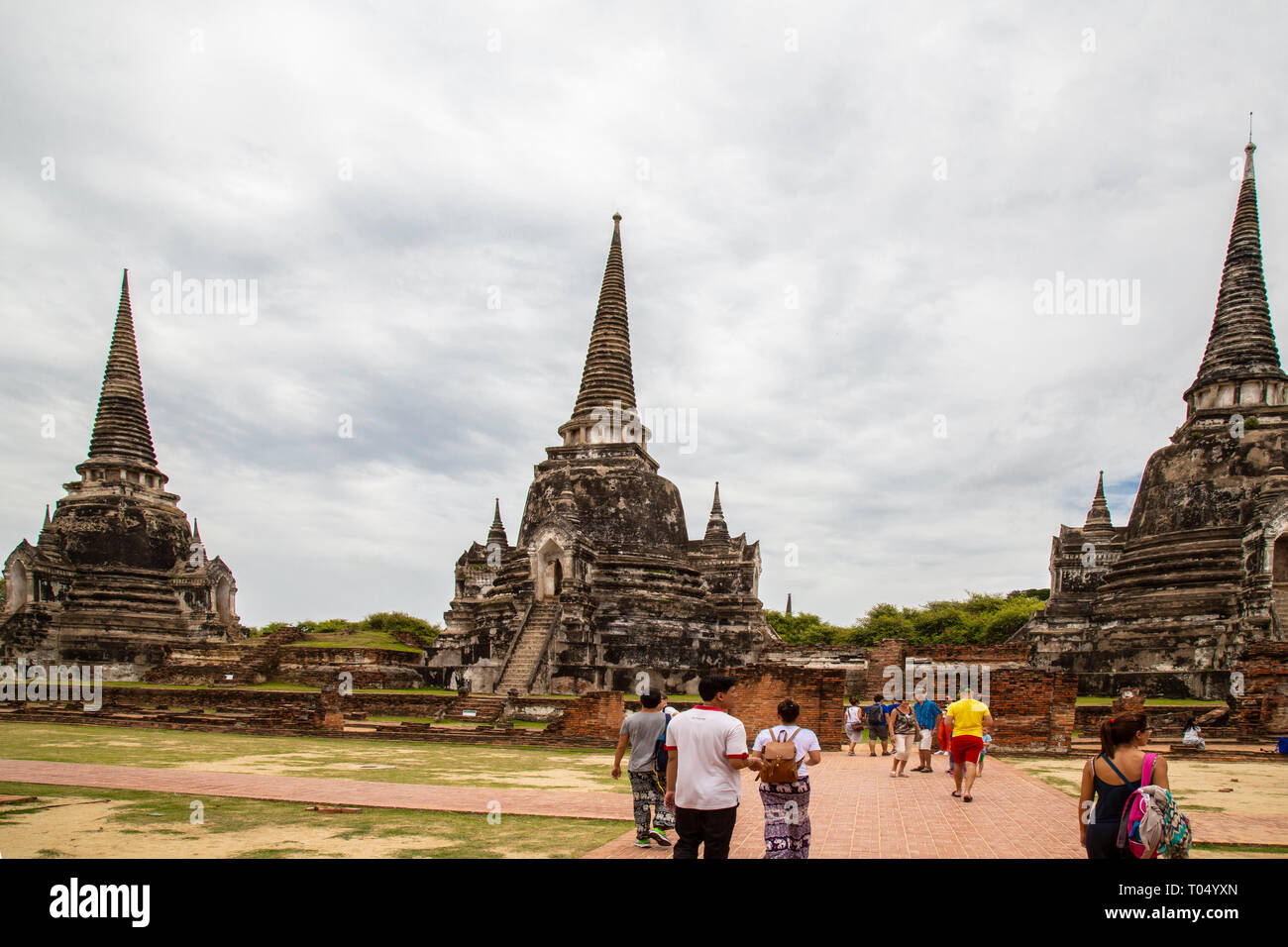 Il Wat Phra Sri Sanphet, vecchio tempio buddista, Ayutthaya, sito Patrimonio Mondiale dell'UNESCO, Thailandia, Sud-est asiatico, in Asia Foto Stock
