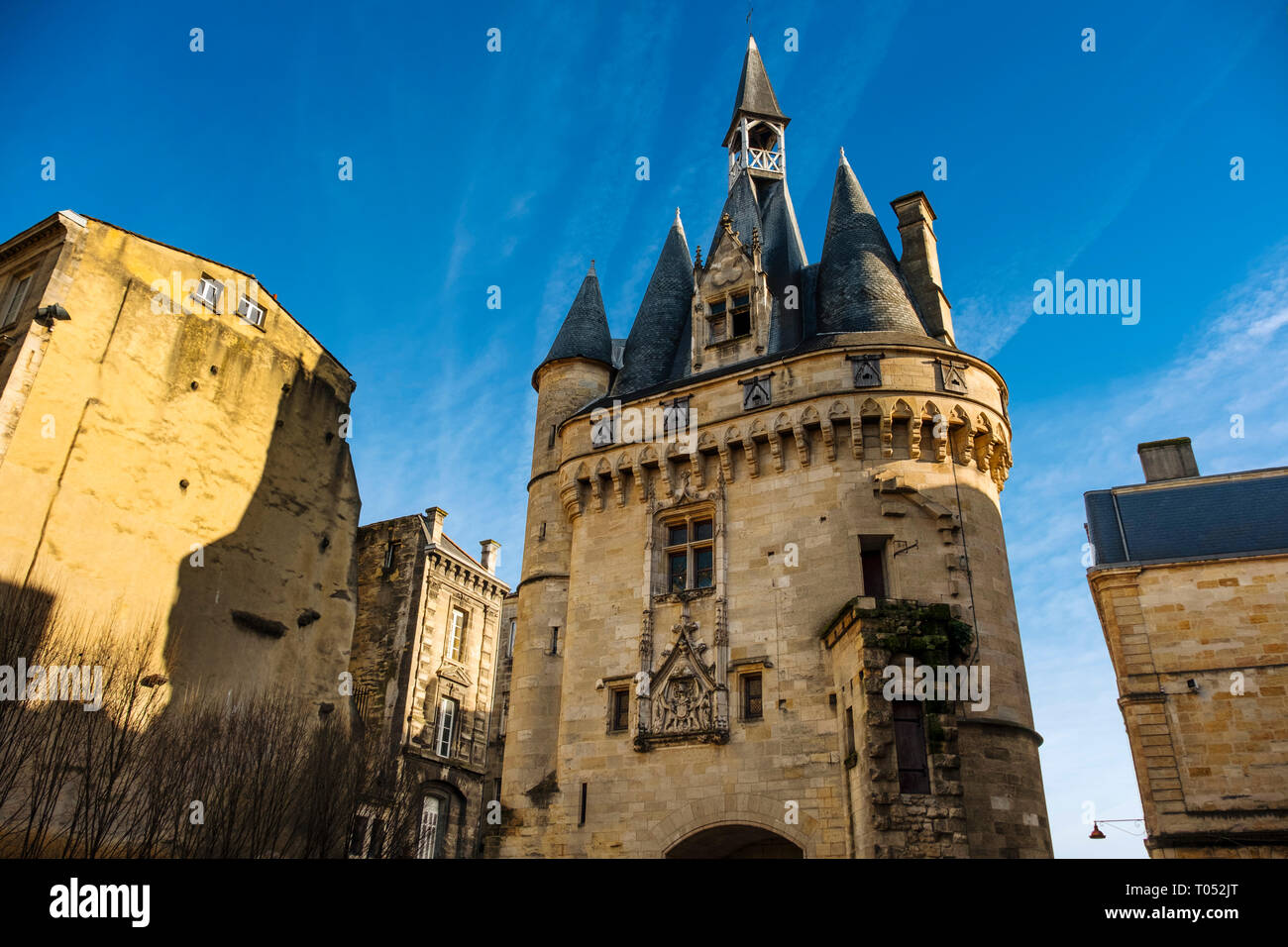 Cailhau gate, il centro storico di Bordeaux. Regione Aquitania, Gironde dipartimento. Francia Europa Foto Stock