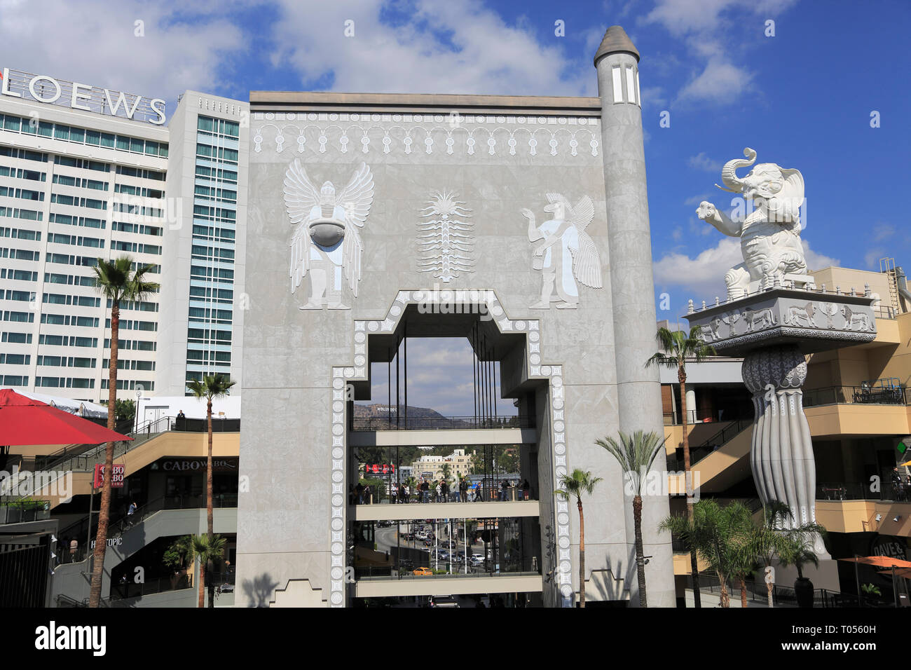 Babilonia corte, Hollywood e Highland Entertainment Center, Hollywood Boulevard, Hollywood, Los Angeles, California, Stati Uniti d'America Foto Stock