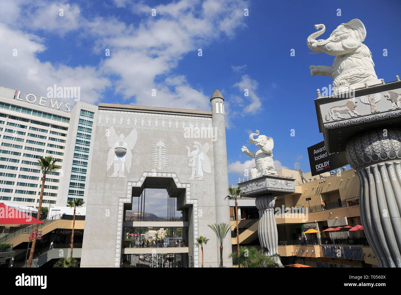 Babilonia corte, Hollywood e Highland Entertainment Center, Hollywood Boulevard, Hollywood, Los Angeles, California, Stati Uniti d'America Foto Stock