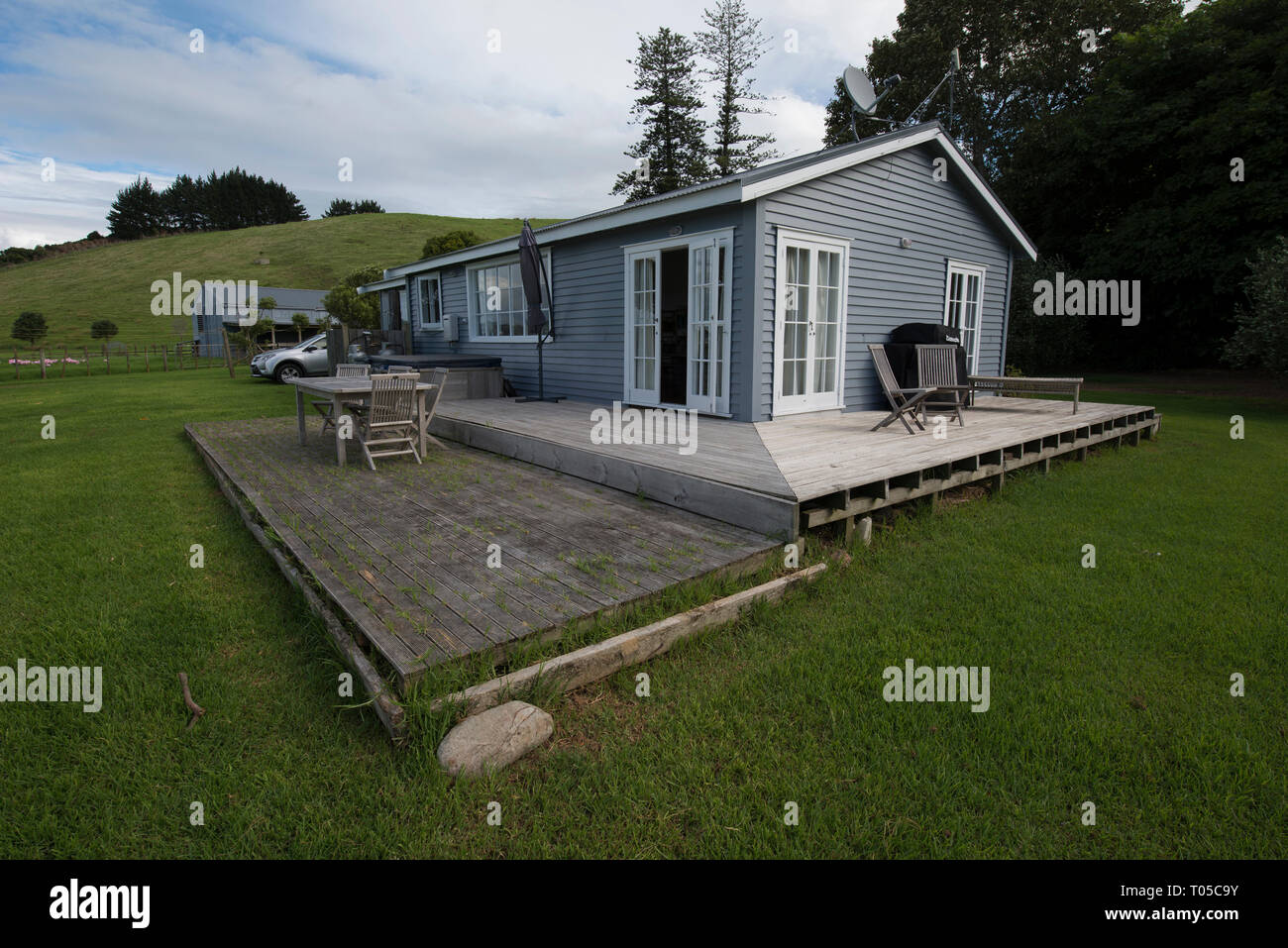 Bach (Casa per le vacanze), Oyster Cottage, Waiheke Island, vicino, Aukland North Island, Nuova Zelanda Foto Stock