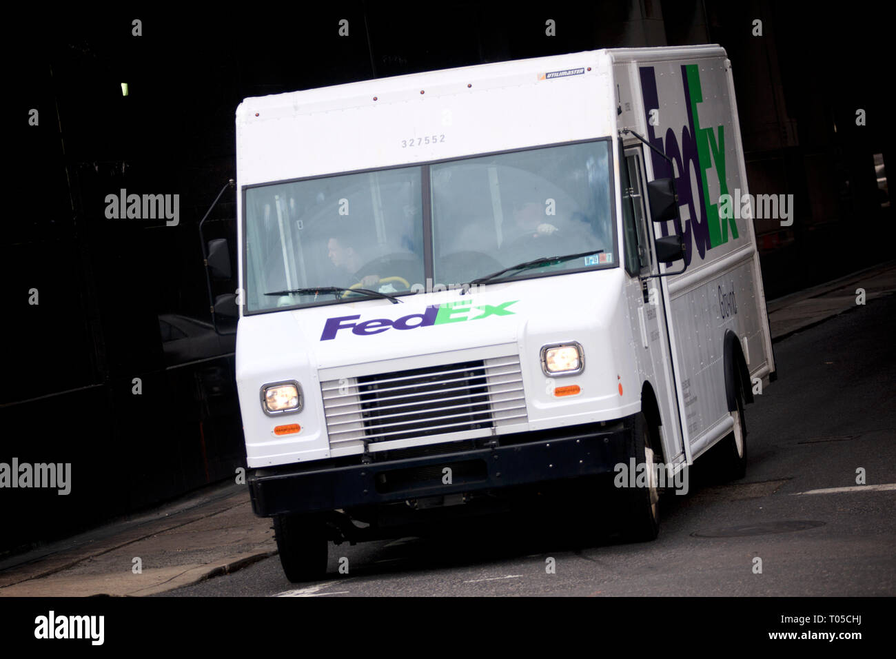 Consegna FedEx carrello nel centro di Philadelphia, PA il 15 marzo 2019. Foto Stock