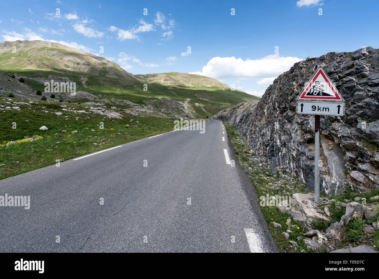 Sul Col de la Bonette road, Francia Foto Stock