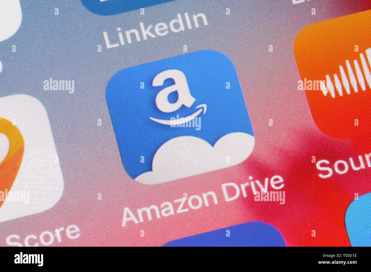 Winnipeg, Manitoba / Canada - Marzo 16, 2019: Close up di Amazon Drive mobile app logo. Foto Stock