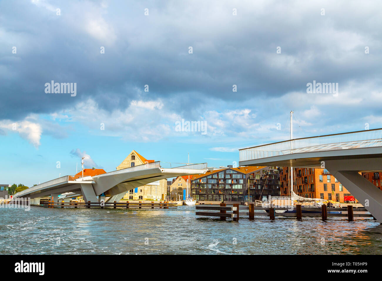 Ponte levatoio in Copenhagen Foto Stock