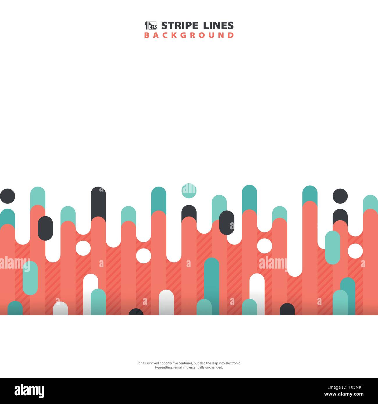 Abstract dash trendy linea stripe pattern sfondo colorato. È possibile utilizzare per annuncio, poster, disegno moderno, artwork, relazione annuale. illustrazione vettore Illustrazione Vettoriale