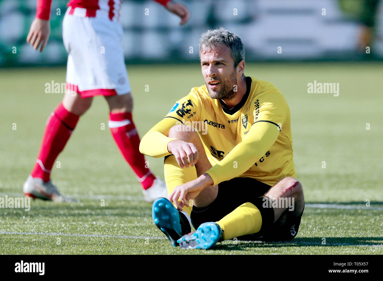 VENLO, VVV Venlo - PSV, 17-03-2019, calcio Eredivisie olandese Stagione 2018 - 2019, Covebo Stadium de Koel. VVV forwarder Ralf Seuntjens sconsolato dopo il gioco VVV - PSV (0-1). Foto Stock