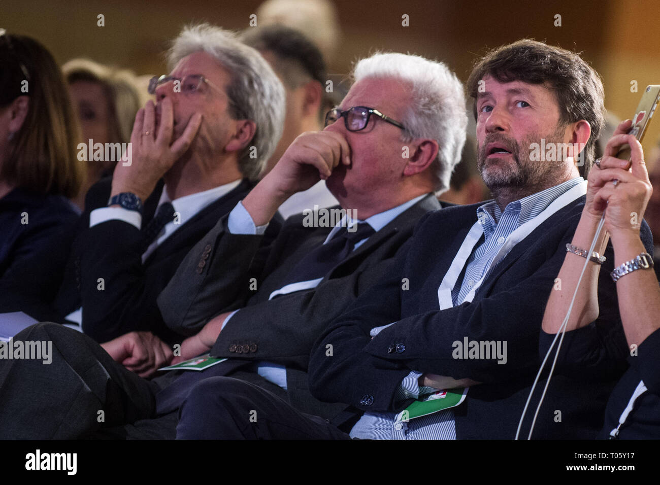 Foto di Valerio Portelli/LaPresse 17-03-2019 Roma, Italia Assemblea Nazionale PD Italiano Nella foto: Foto Valerio Portelli/LaPresse 17 marzo 2019 Roma, Italia PD Assemblea nazionale della politica nel pic: Foto Stock