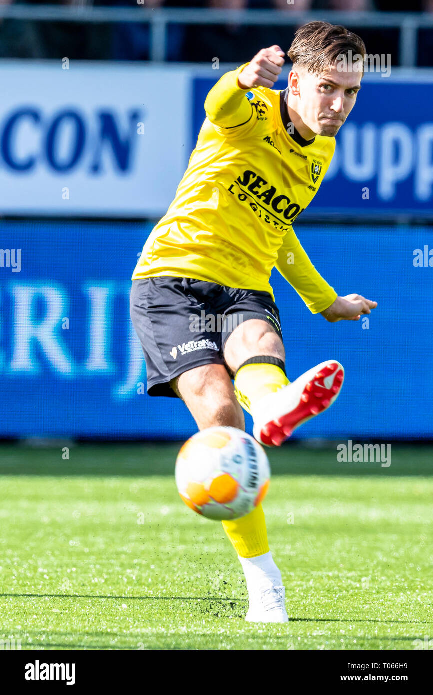 VENLO, Paesi Bassi, 17-03-2019, calcio, VVV stadium De Koel, olandese eredivisie, stagione 2018/2019, VVV Venlo player Moreno Rutten, durante la partita VVV - PSV, Punteggio finale : 0-1 Foto Stock