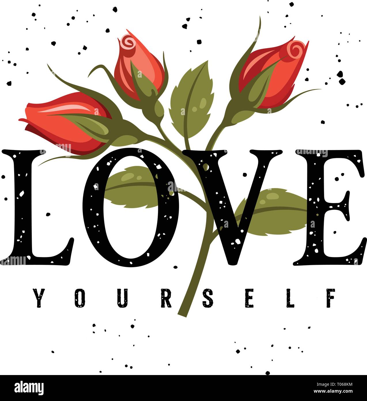 maglietta con rose rosse