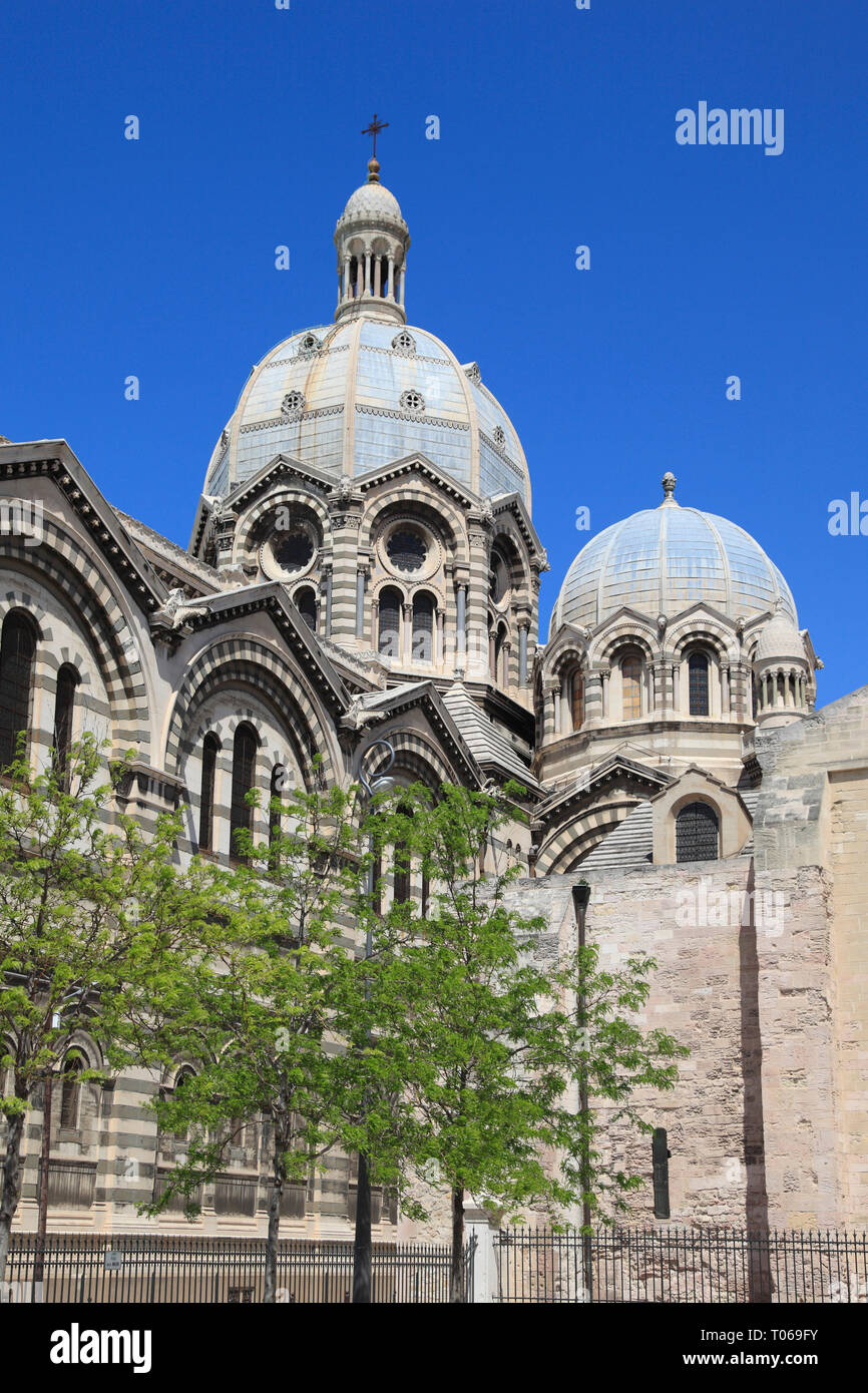 Cattedrale di Marsiglia, la Cattedrale de la Grande, Sainte Marie maggiore, Marsiglia, Bouches du Rhone, Francia, Europa Foto Stock