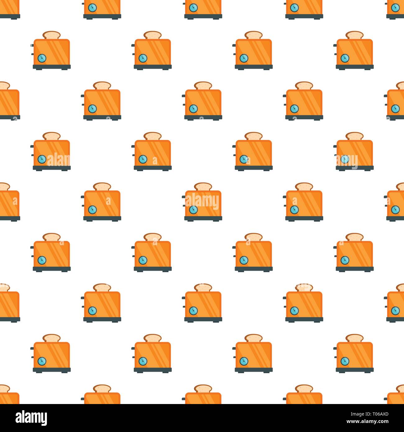 Timer tostapane modello vettore senza giunture ripetere per ogni web design Illustrazione Vettoriale