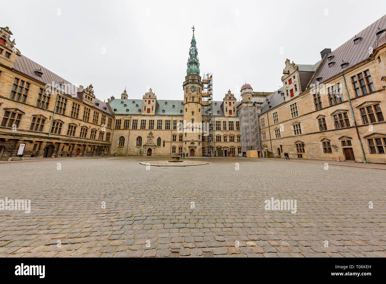 Vista esterna del famoso Castello Kronborg in Danimarca Foto Stock