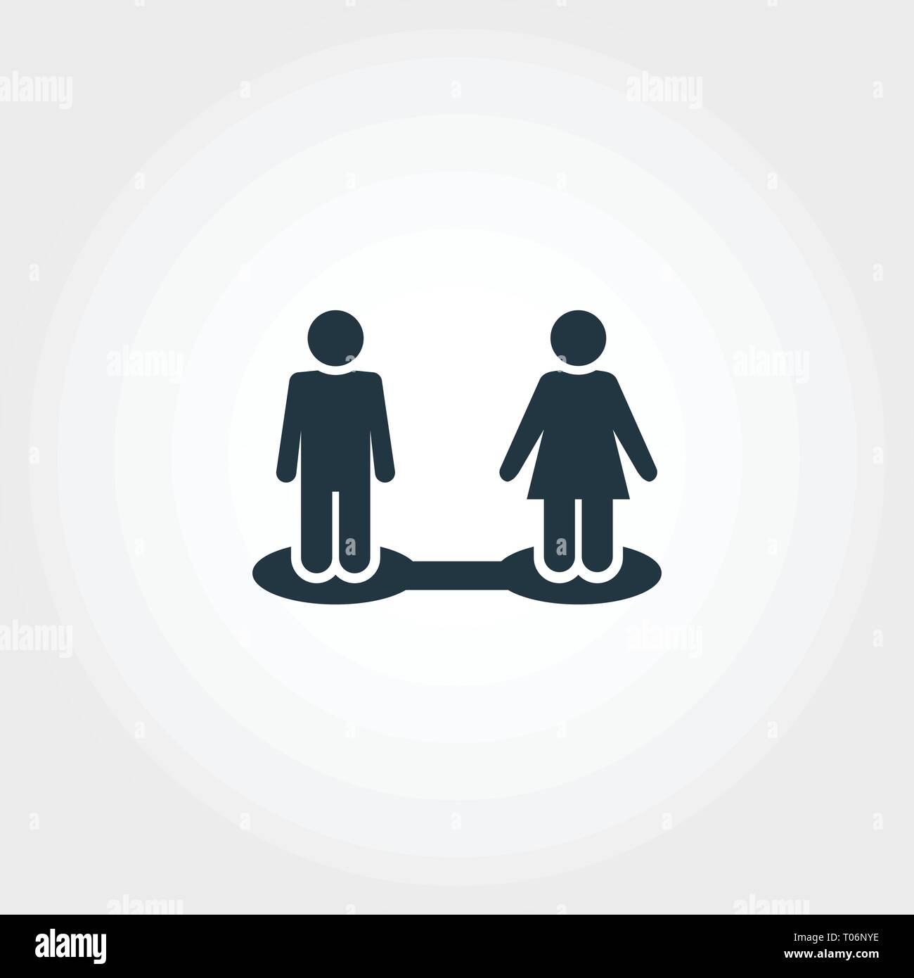 Icona di relazione. Creative rapporto monocromatica icona per web design, applicazioni software, la stampa. Illustrazione Vettoriale