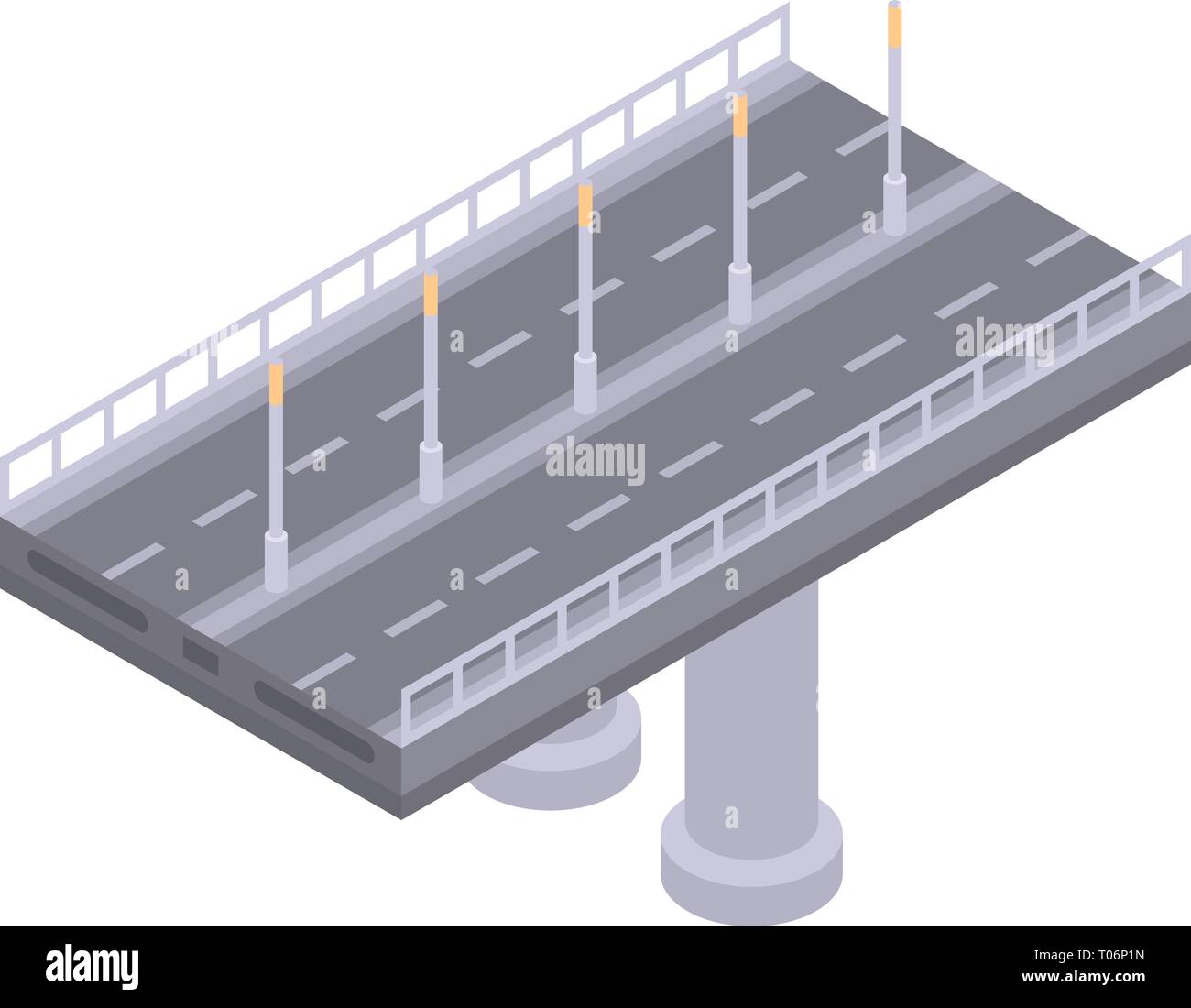 Autobahn a ponte, icona di stile isometrico Illustrazione Vettoriale