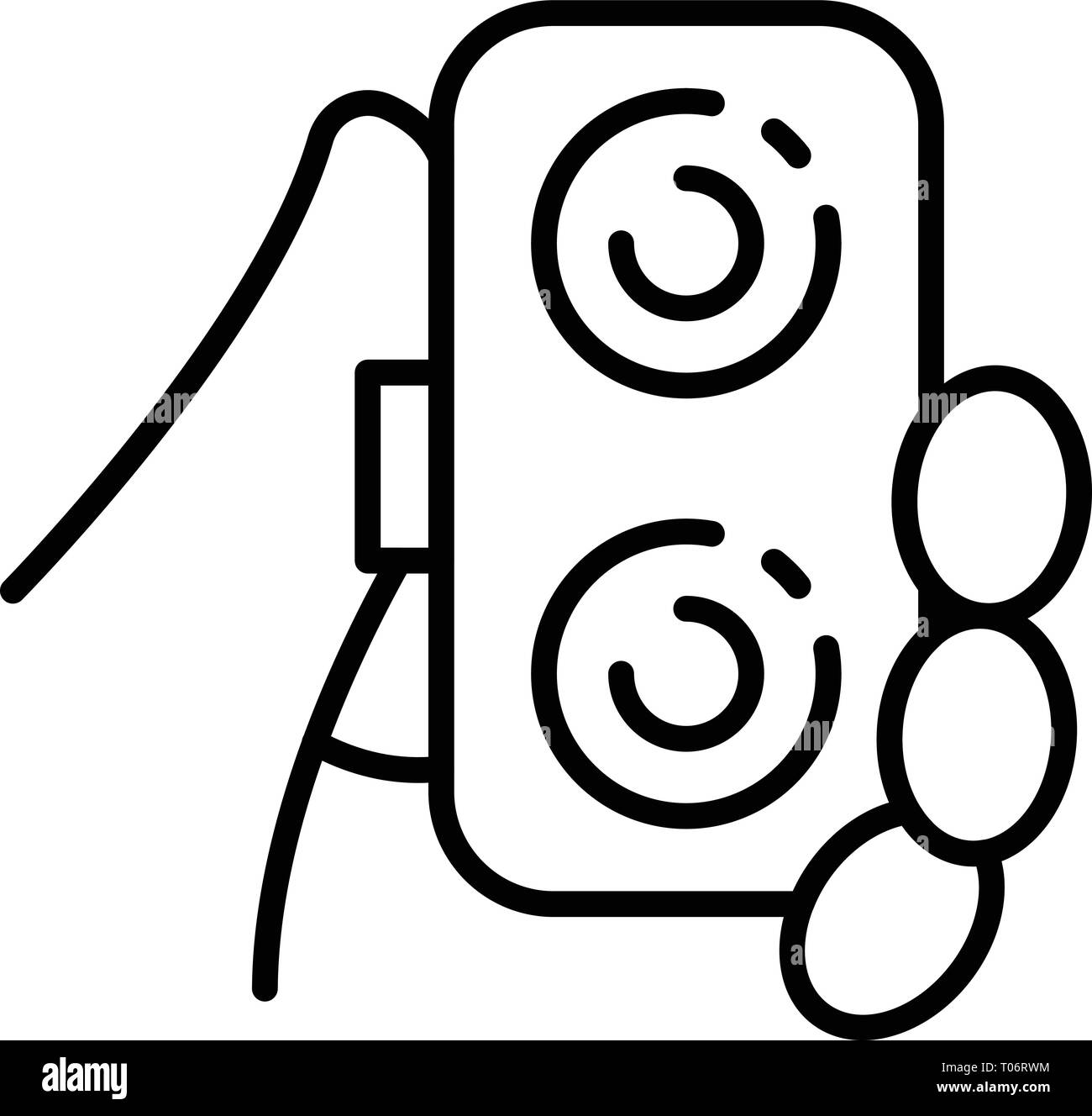 Lente a contatto box icona, stile contorno Illustrazione Vettoriale