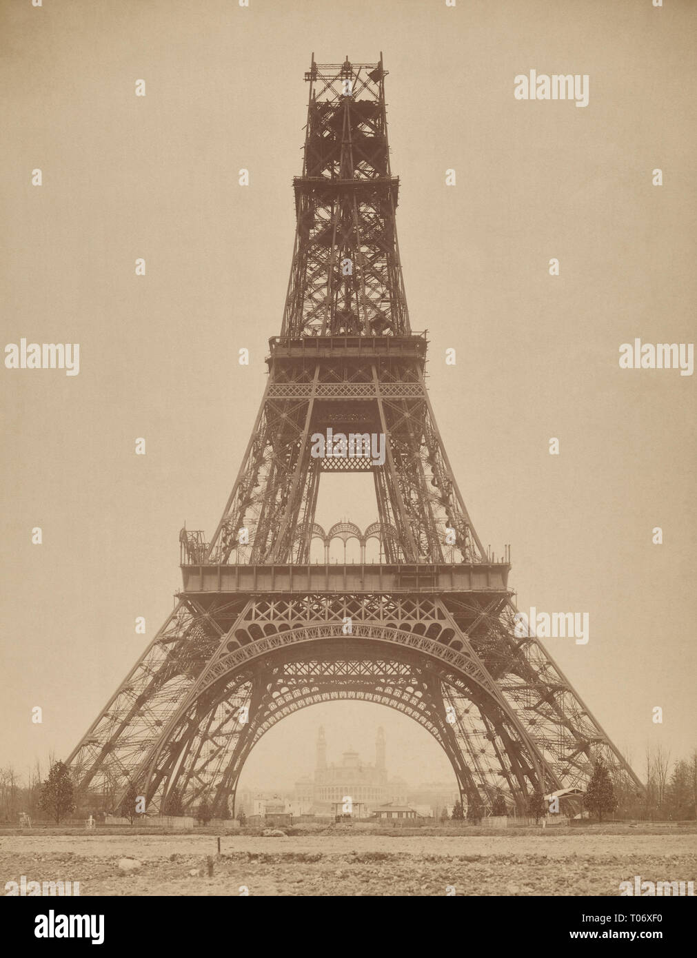La Torre Eiffel - Stato della costruzione - 1888 Foto Stock