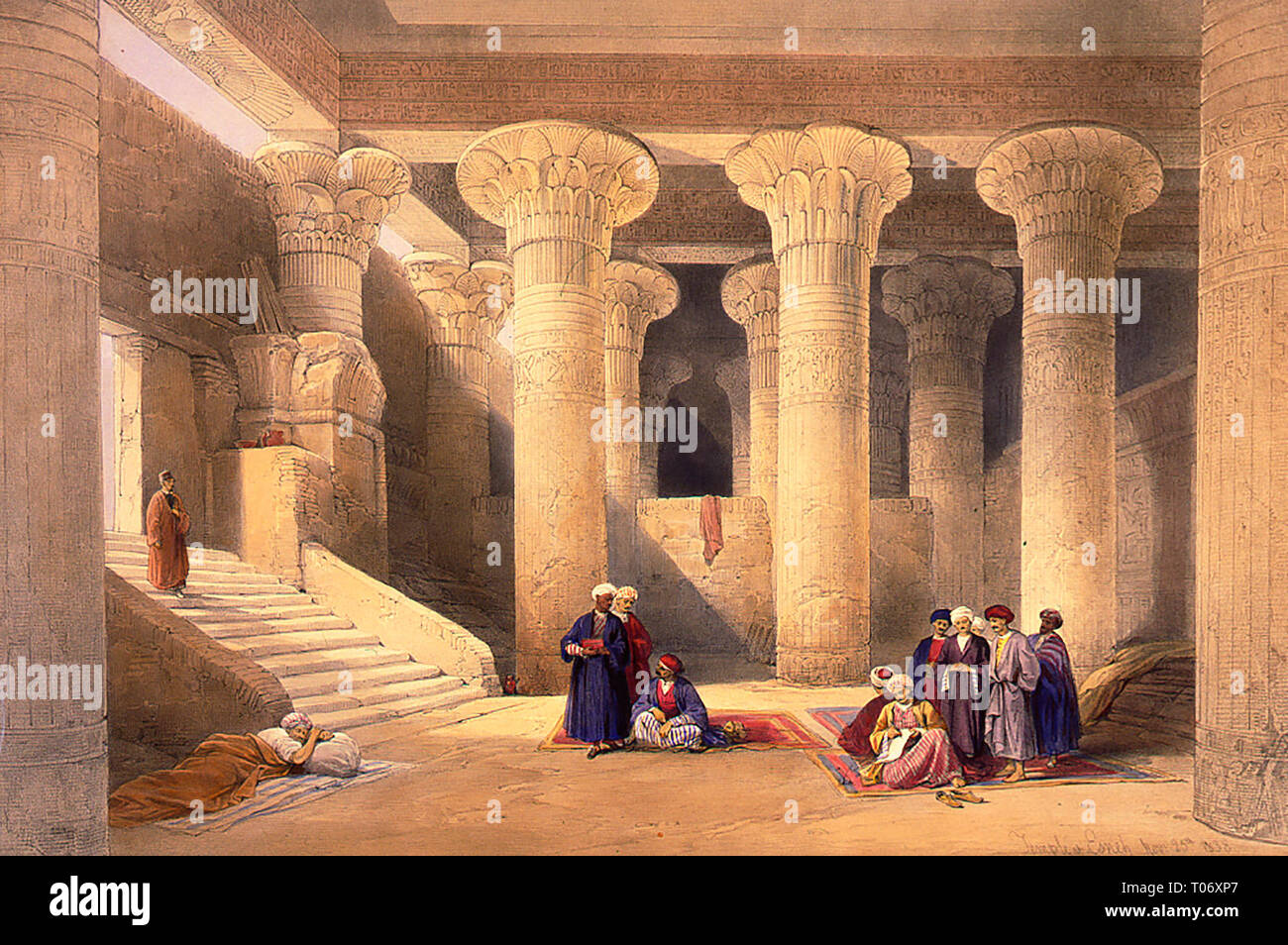 Tempio di Esneh 25 Novembre 1838 Foto Stock Tempio di Esneh 25 Novembre 1838 Foto Stock