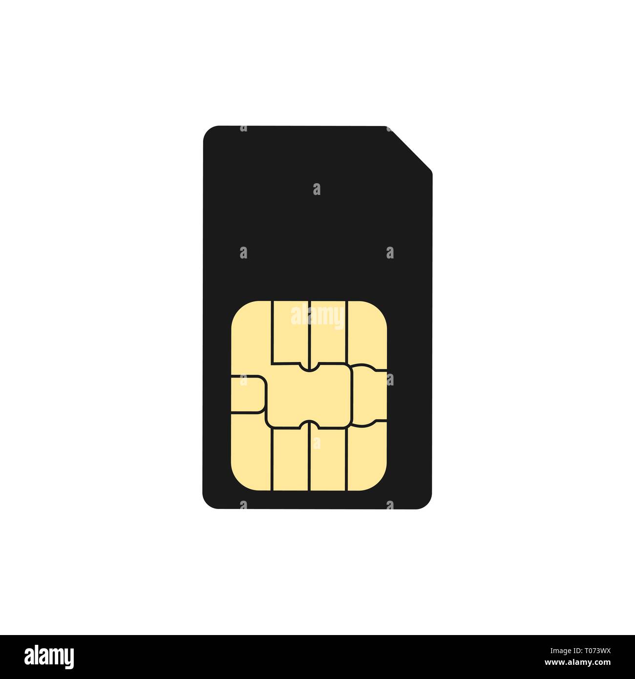 Scheda SIM icona. Illustrazione Vettoriale, design piatto. Illustrazione Vettoriale