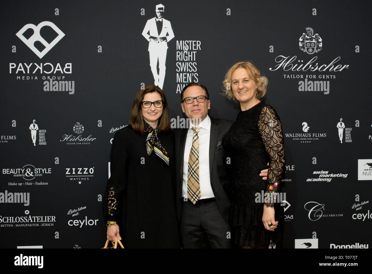 Tappeto dorato dell'Gli uomini svizzeri il premio finale di 2019 a Zurigo Foto Stock