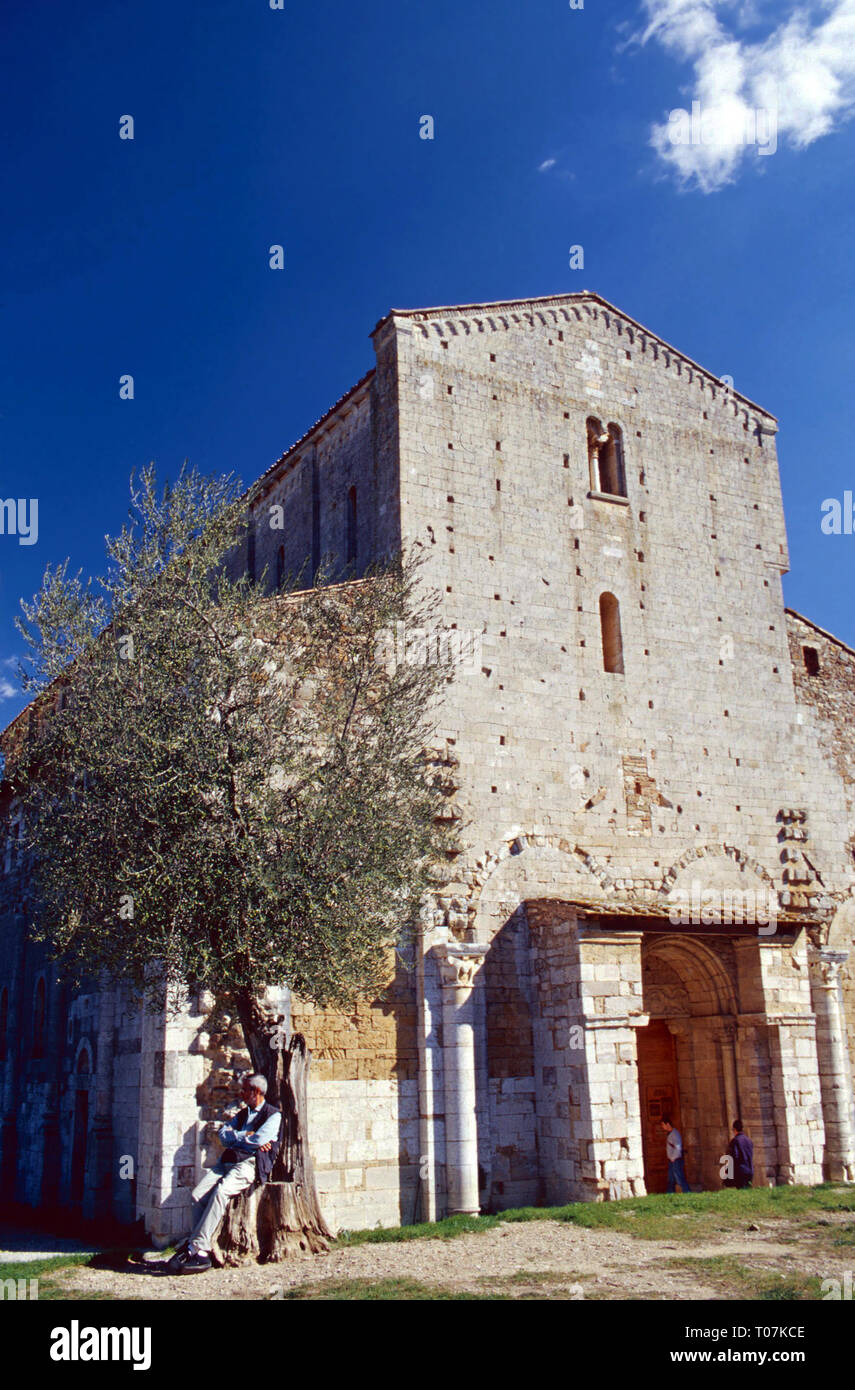 Il Sant'Antimo Abbey,Toscana,Italia Foto Stock