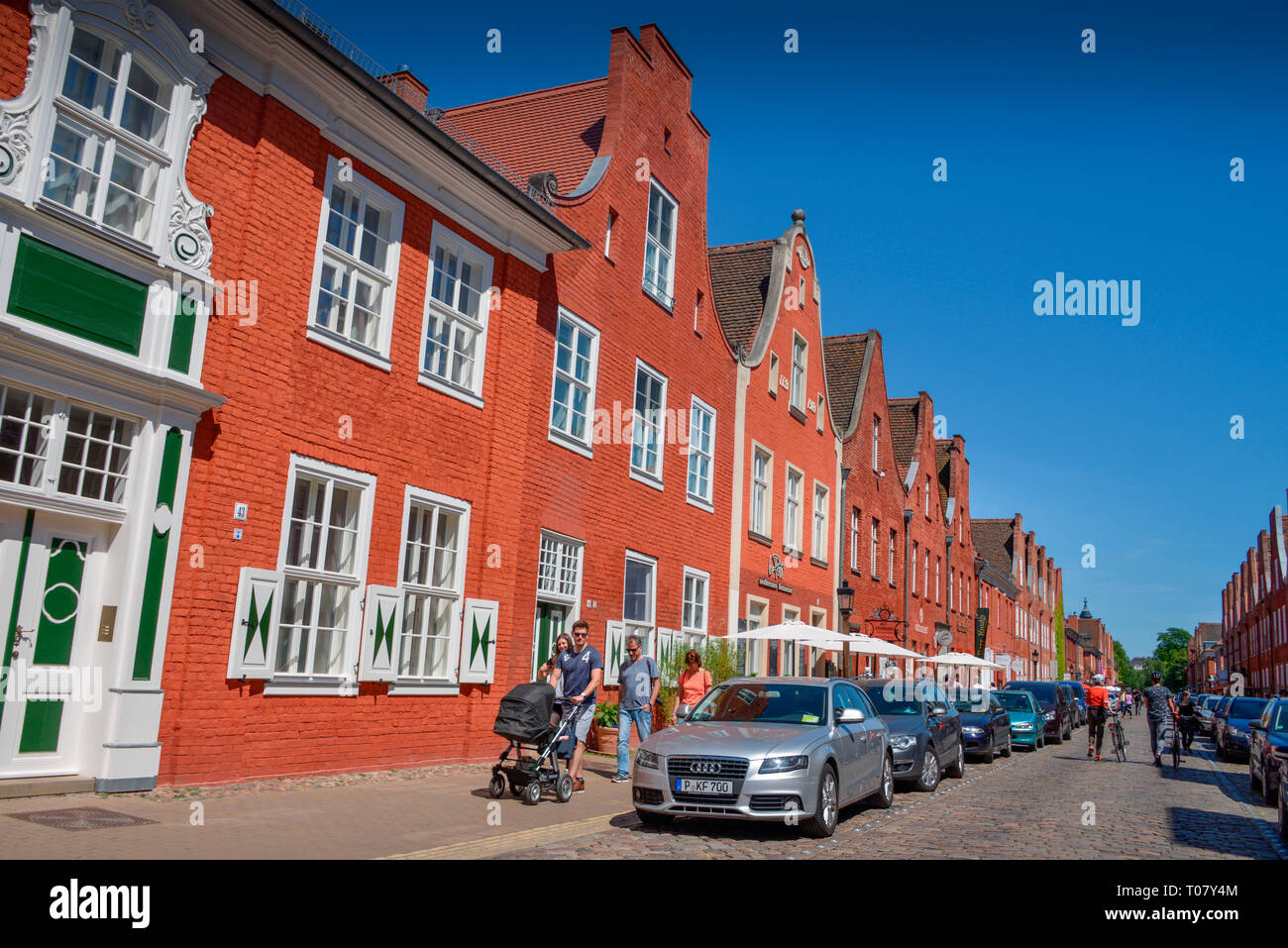 Hollaenderhaeuser, Hollaendisches Viertel, Mittelstrasse, Potsdam, Brandeburgo, Deutschland Foto Stock