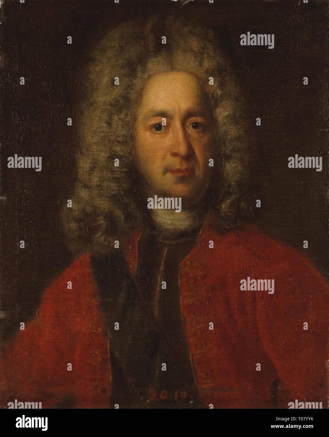 " Ritratto di Andrei Matveyev'. Russia, 1710s. Dimensioni: 67x54 cm. Museo: Membro Hermitage di San Pietroburgo. Autore: anonimo artista. Il XVIII secolo. Anonimo. Foto Stock