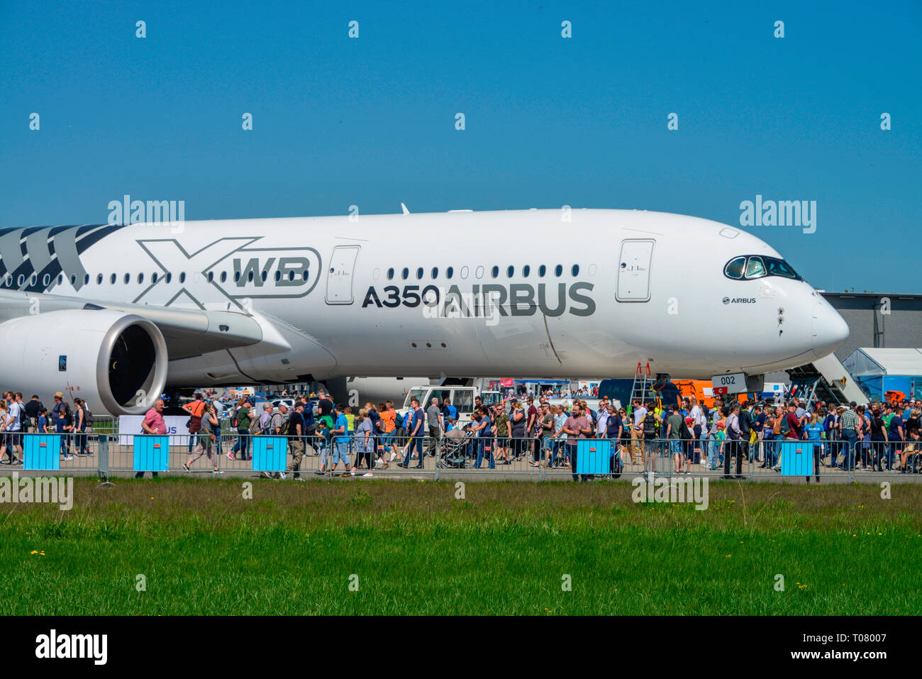 Airbus A350, ILA 2018, Schoenefeld, Brandeburgo, Deutschland Foto Stock