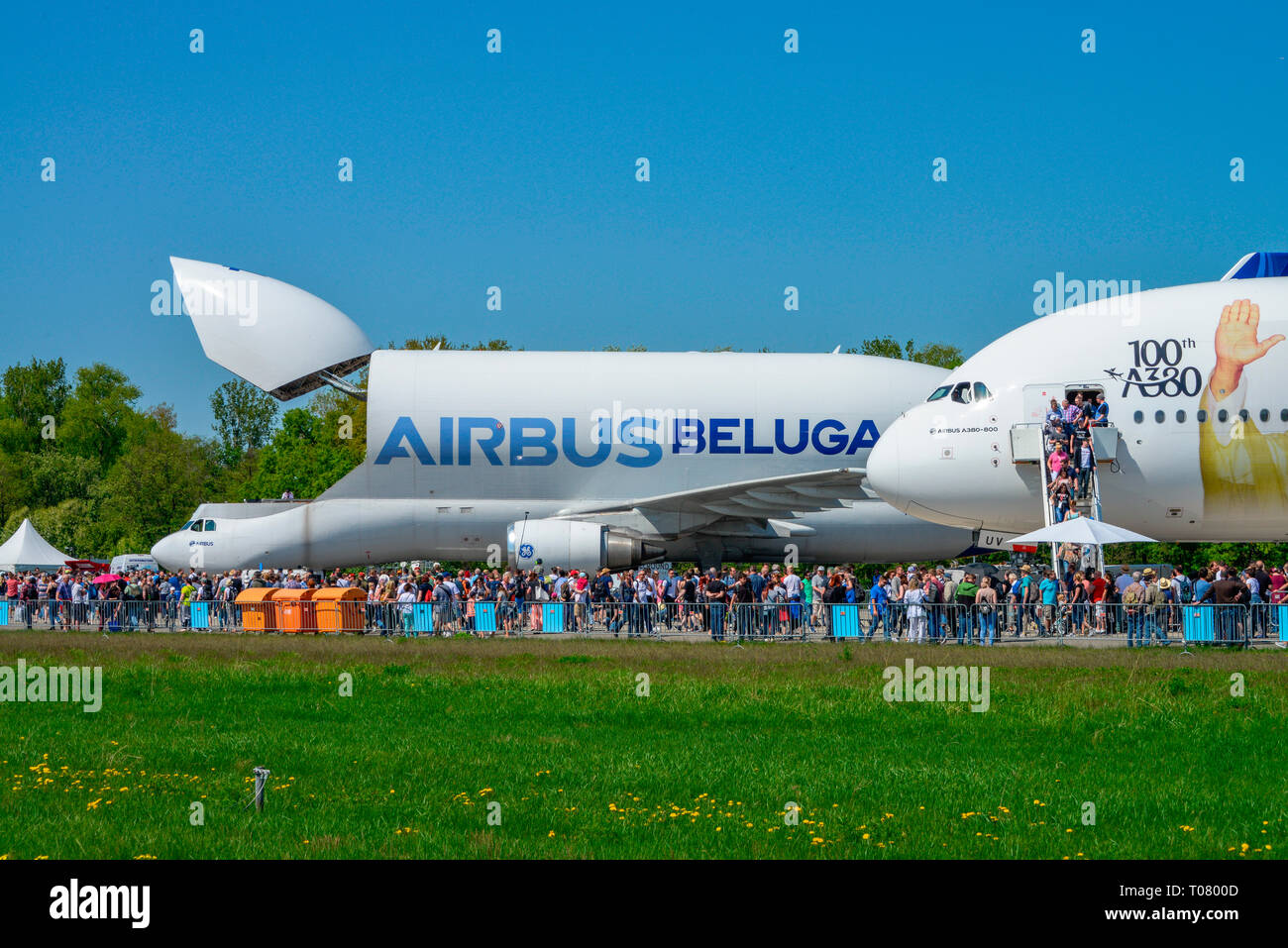 Airbus Beluga, ILA 2018, Schoenefeld, Brandeburgo, Deutschland Foto Stock