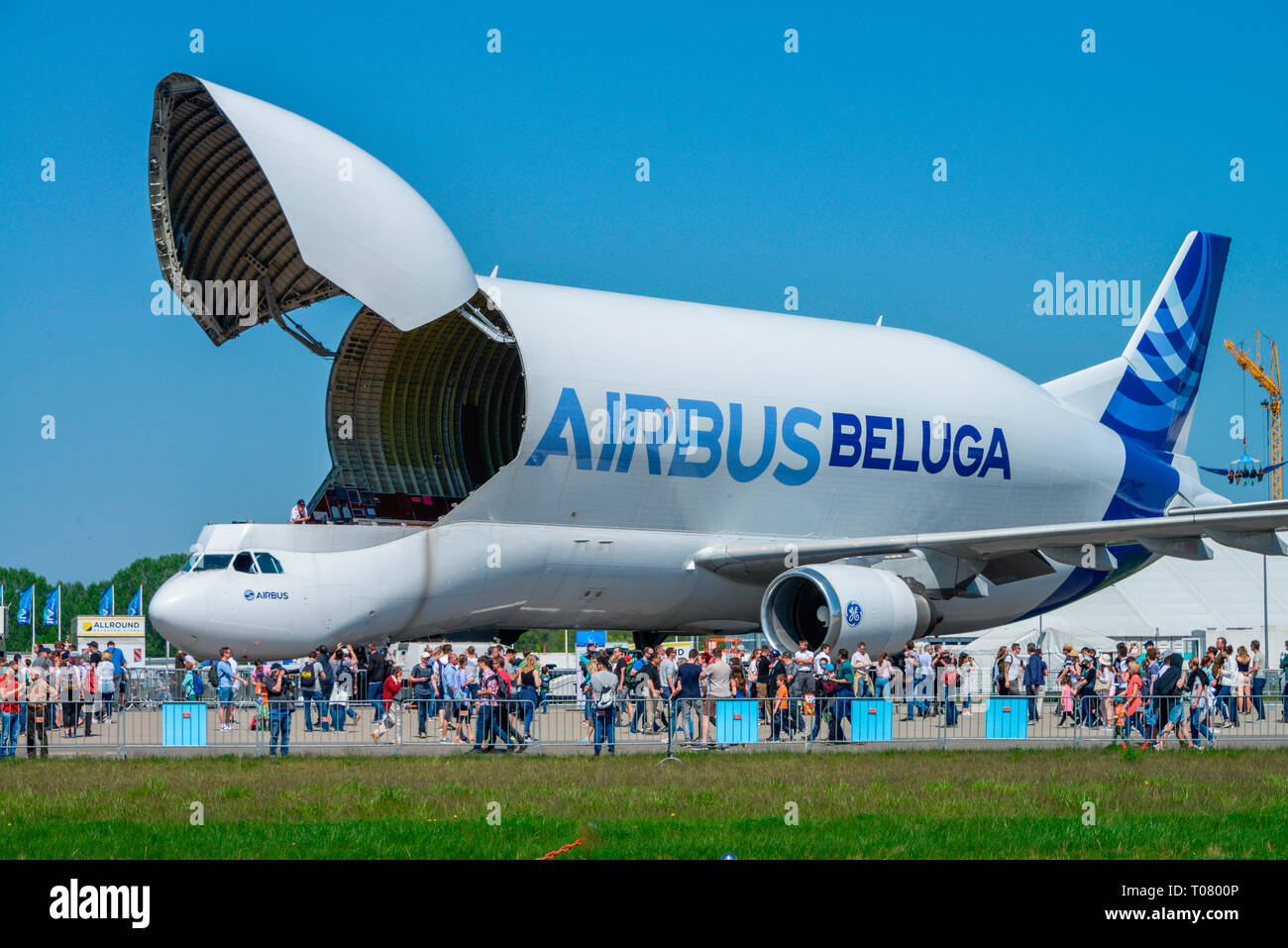 Airbus Beluga, ILA 2018, Schoenefeld, Brandeburgo, Deutschland Foto Stock