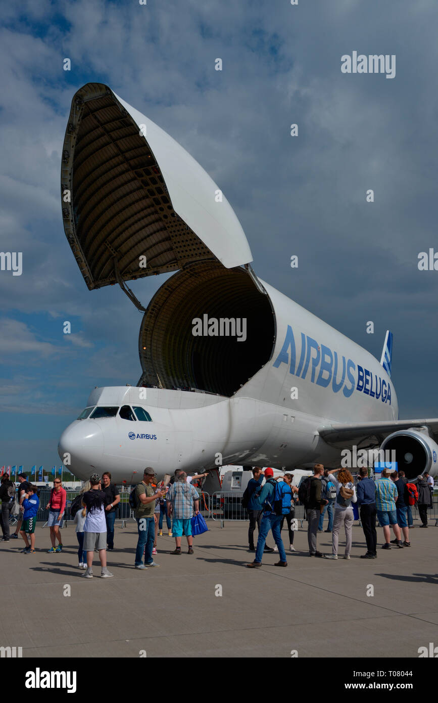 Airbus Beluga, ILA 2018, Schoenefeld, Brandeburgo, Deutschland Foto Stock