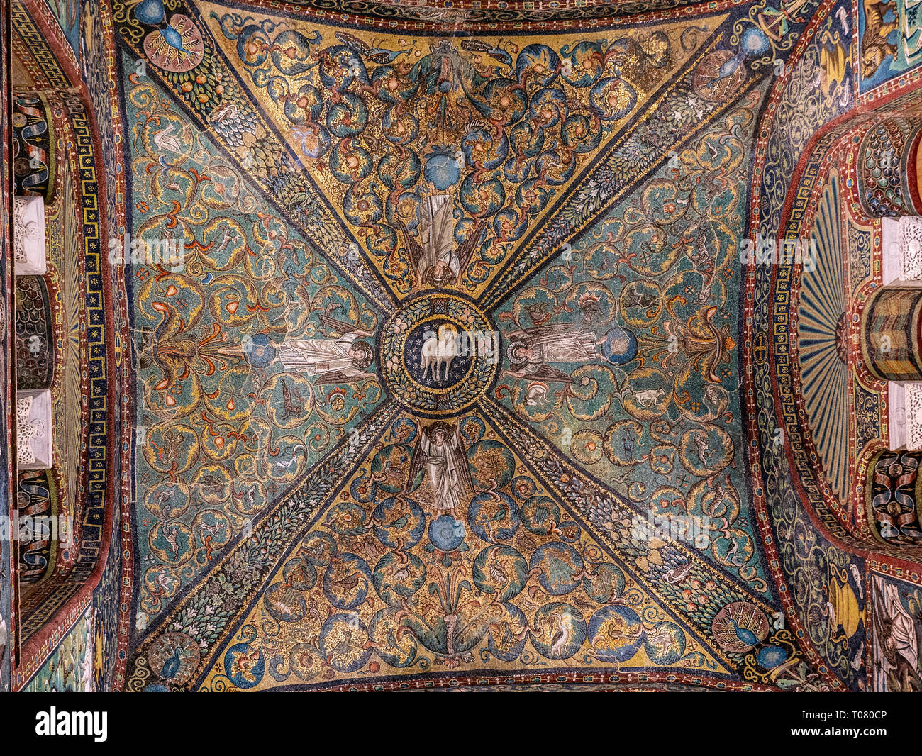 L'Italia, Emilia Romagna, Ravenna, mosaici bizantini della Basilica di San Vitale Foto Stock