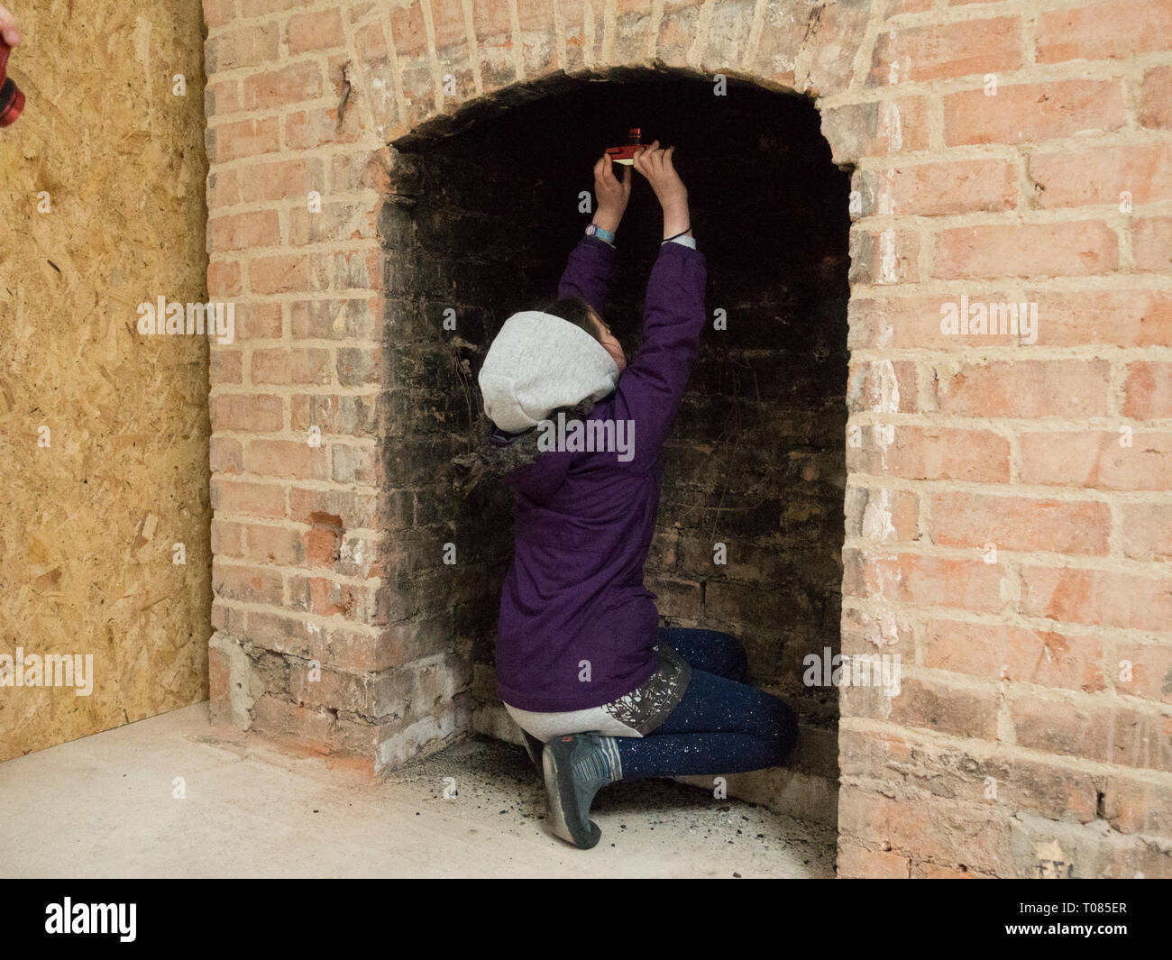 Bambino fotografo Foto Stock