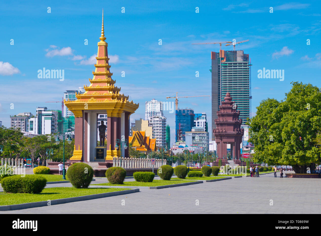 Neak Banh Teuk Park, Phnom Penh, Cambogia, Asia Foto Stock