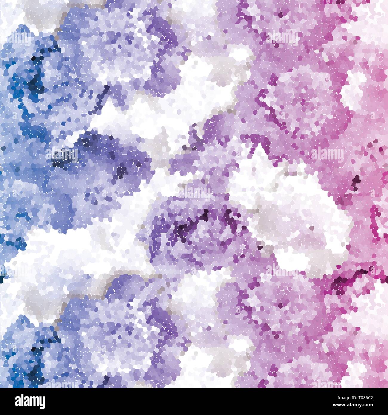 Seamless peonia mosaico. Rosa Blu fiore pattern Illustrazione Vettoriale