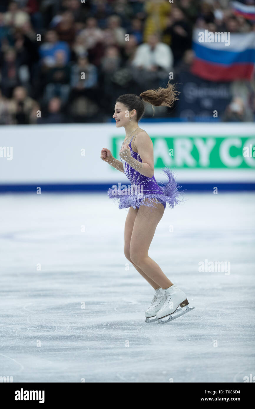 Sofia Samodurova dalla Russia durante il 2019 campionati europei Foto Stock