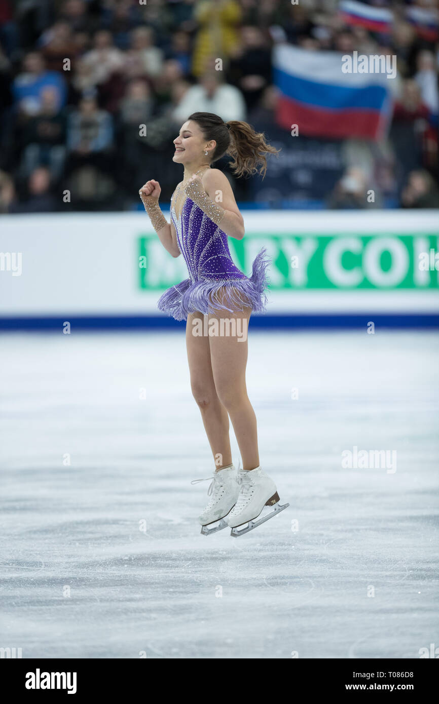 Sofia Samodurova dalla Russia durante il 2019 campionati europei Foto Stock