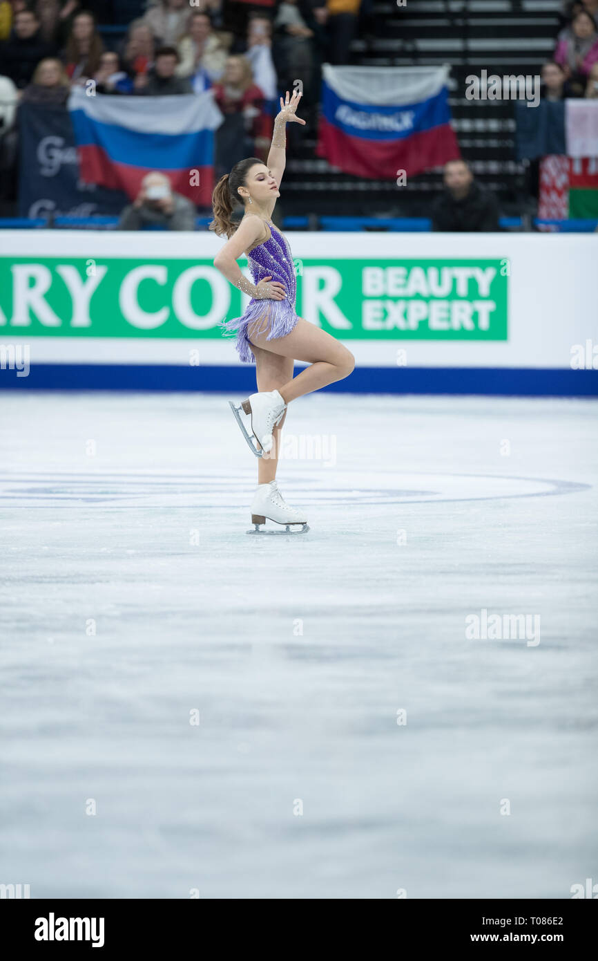 Sofia Samodurova dalla Russia durante il 2019 campionati europei Foto Stock