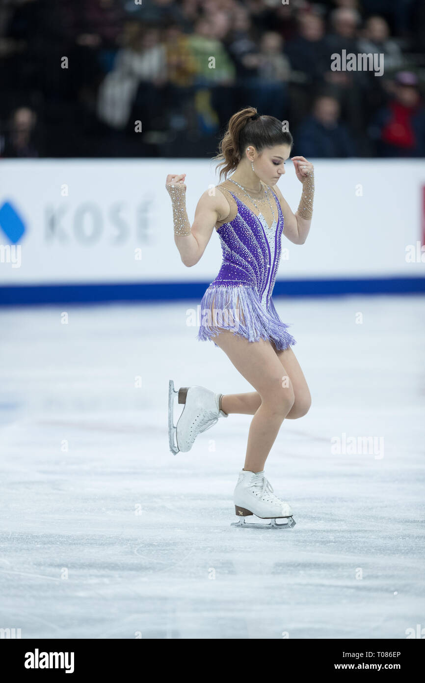 Sofia Samodurova dalla Russia durante il 2019 campionati europei Foto Stock