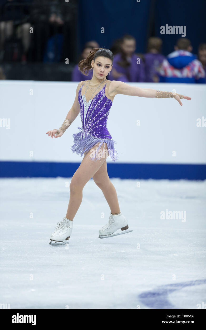 Sofia Samodurova dalla Russia durante il 2019 campionati europei Foto Stock